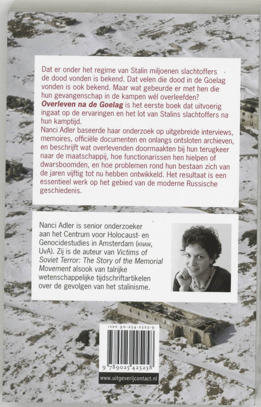 Achterkant van Overleven na de goelag