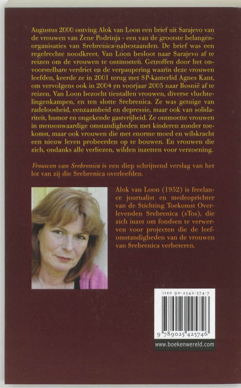 Achterkant van Vrouwen van Srebrenica
