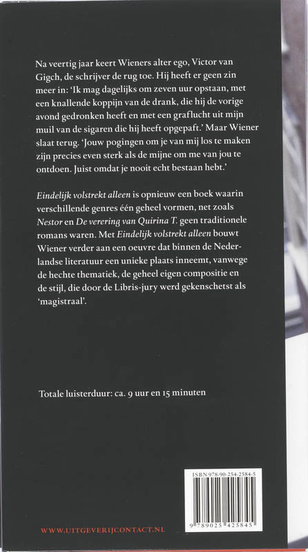 Achterkant van Eindelijk volstrekt alleen