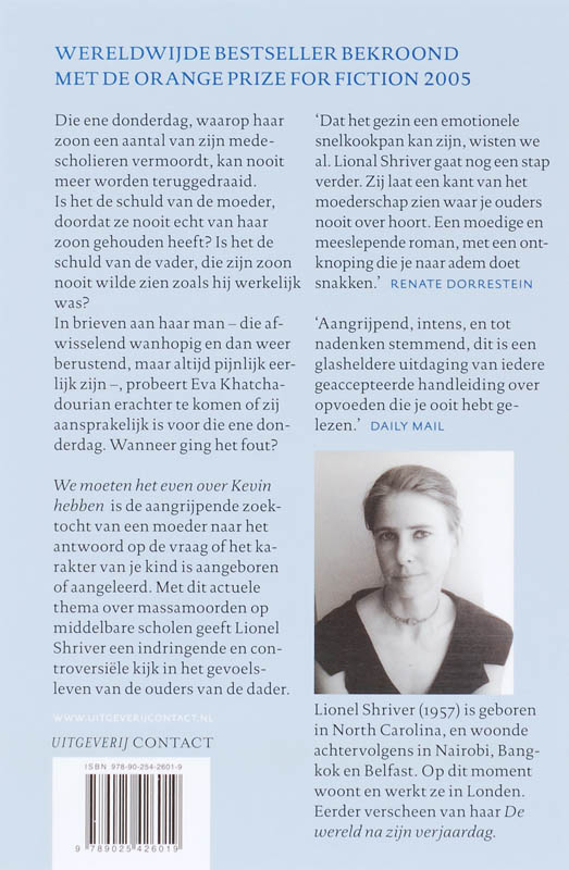 Achterkant van We moeten het even over Kevin hebben