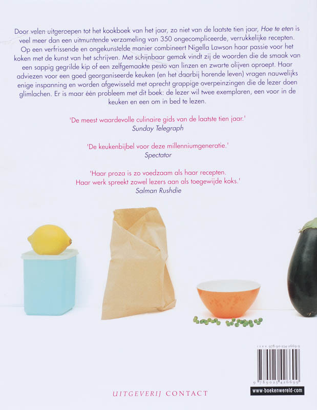 Achterkant van Hoe te eten