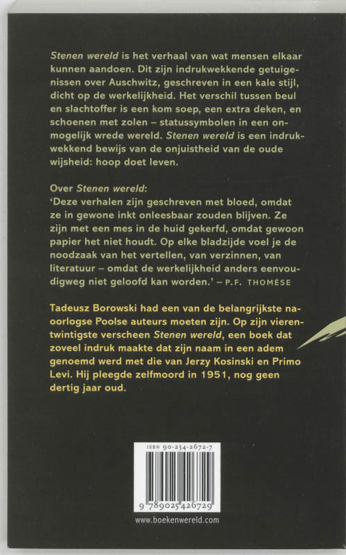 Achterkant van Stenen wereld