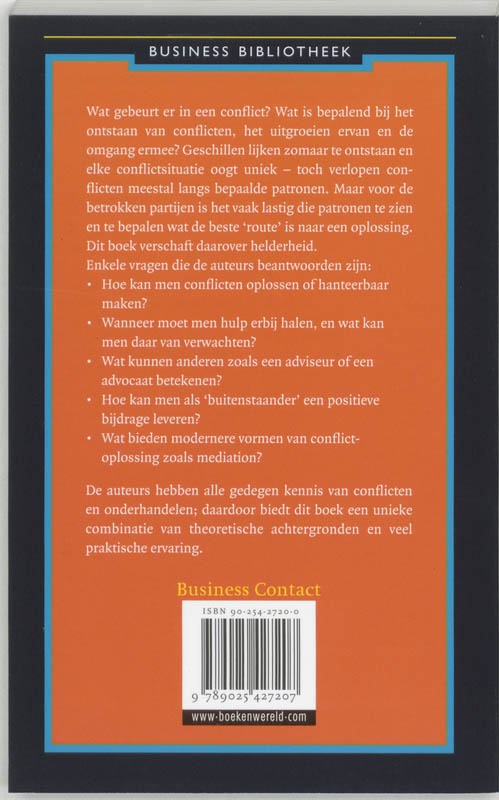 Achterkant van Effectief conflicten oplossen