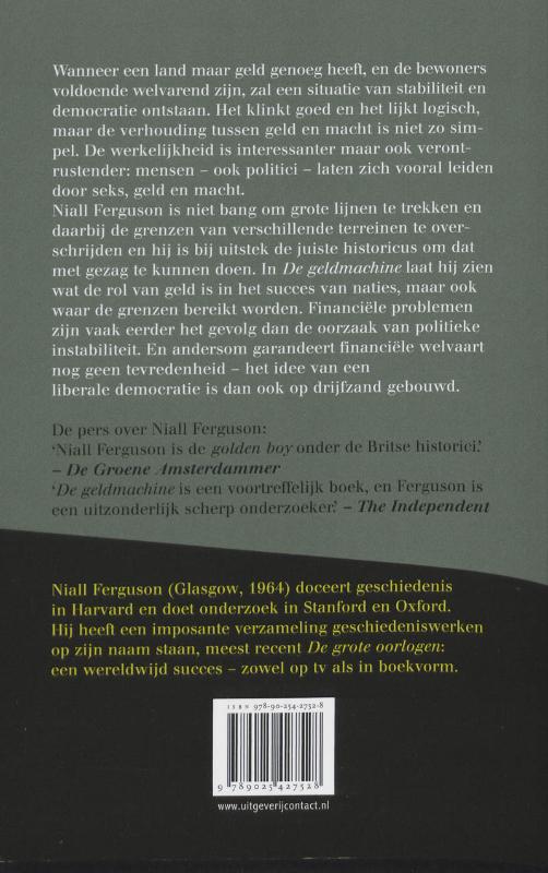 Achterkant van De geldmachine