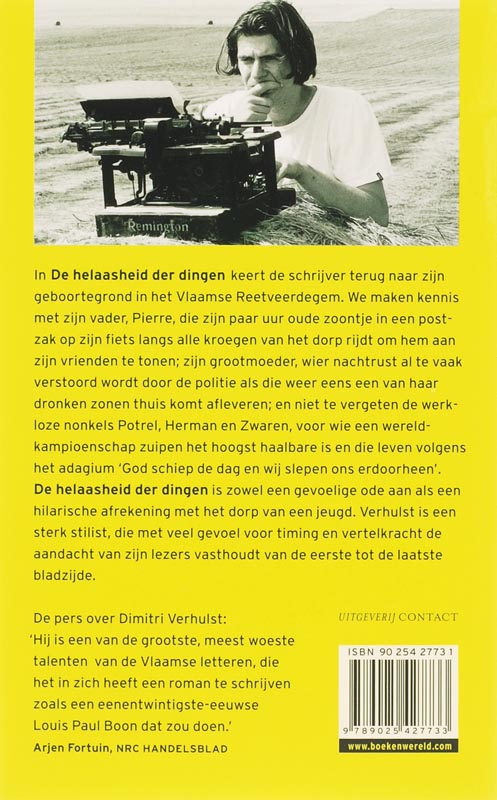 Achterkant van De helaasheid der dingen