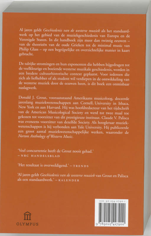 Achterkant van Geschiedenis van de westerse muziek
