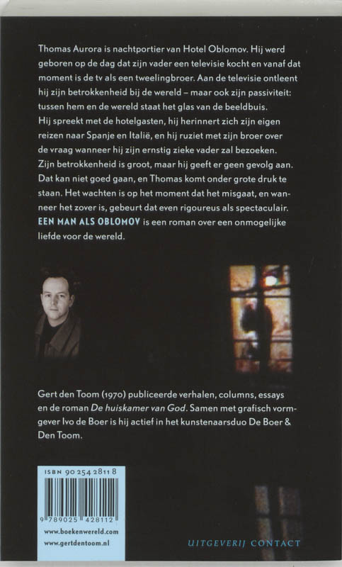 Achterkant van Een man als Oblomov