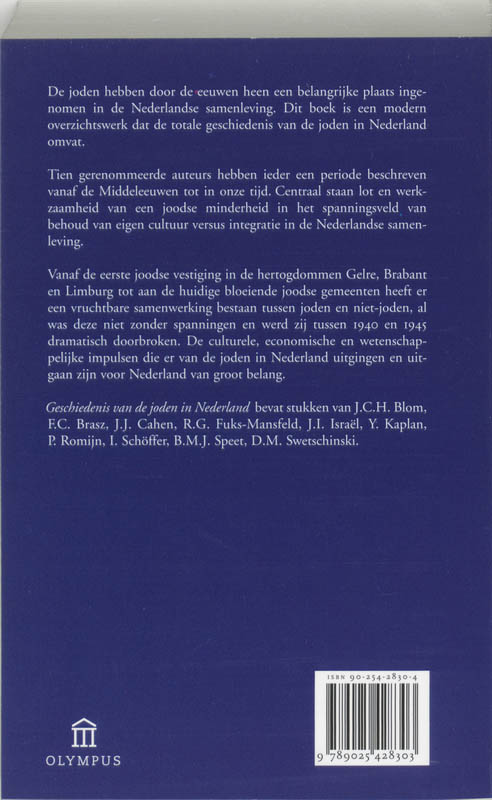 Achterkant van Geschiedenis van de joden in Nederland