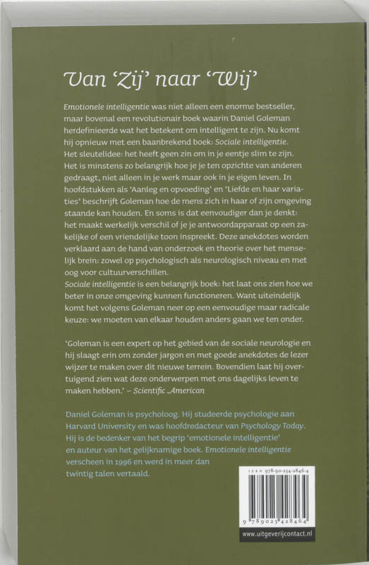 Achterkant van Sociale intelligentie