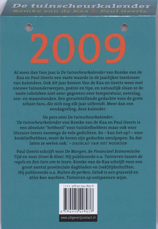 Achterkant van 2009
