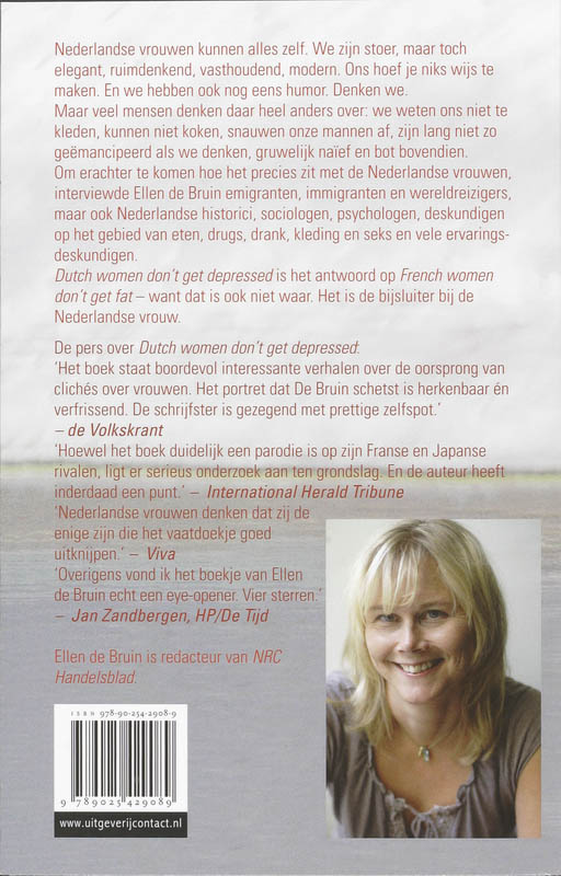 Achterkant van Dutch women don't get depressed