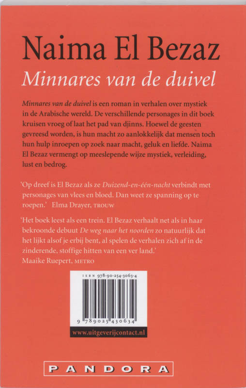Achterkant van Minnares van de duivel
