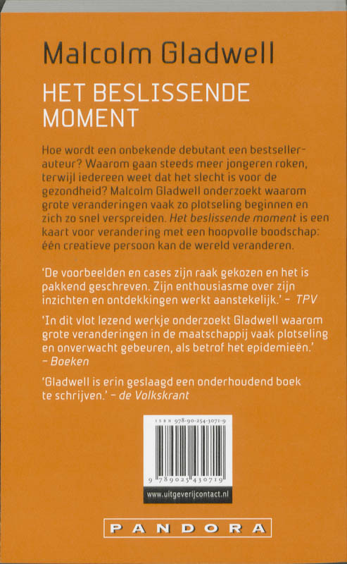 Achterkant van Het beslissende moment