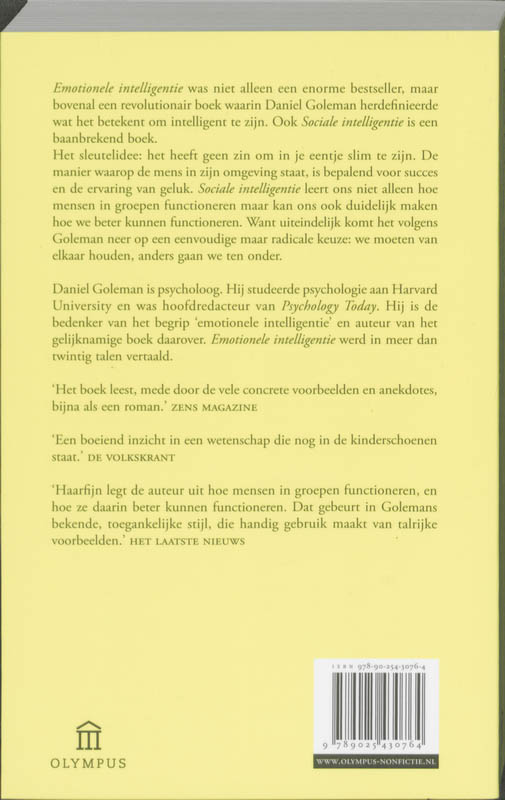 Achterkant van Sociale intelligentie