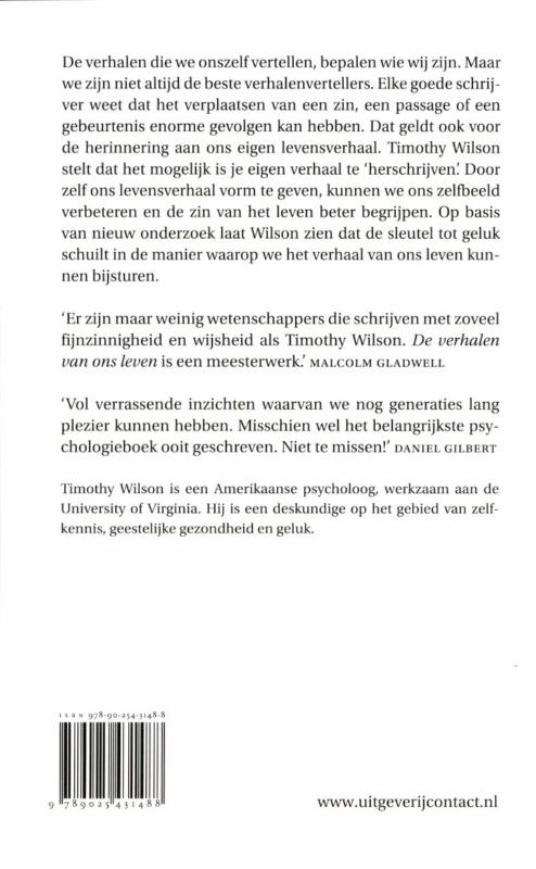 Achterkant van De verhalen van ons leven