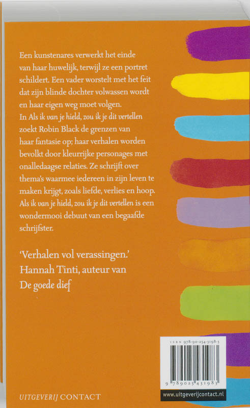Achterkant van Als ik van je hield, zou ik je dit vertellen