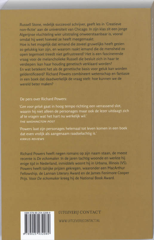 Achterkant van Gen voor geluk