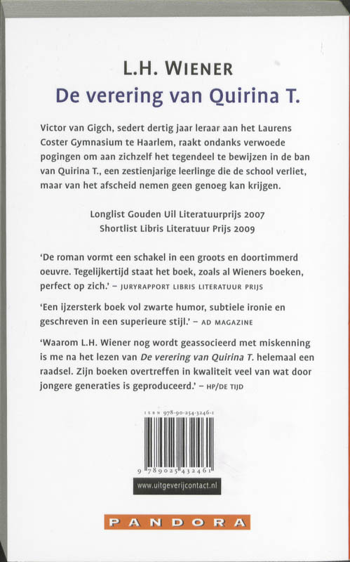 Achterkant van De verering van Quirina T.