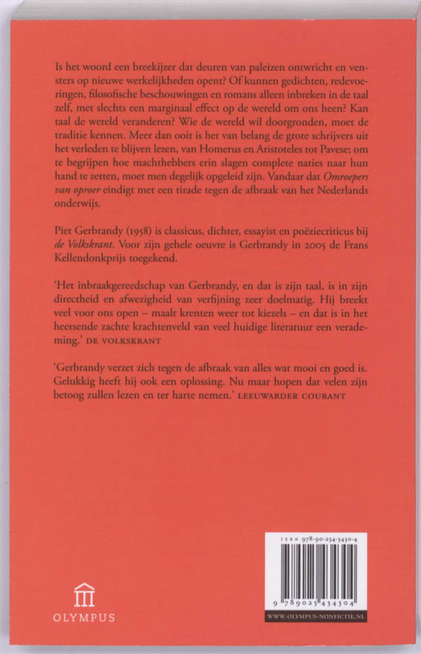 Achterkant van Omroepers van oproer