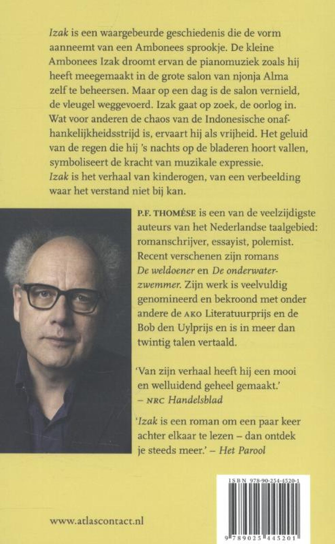 Achterkant van Izak
