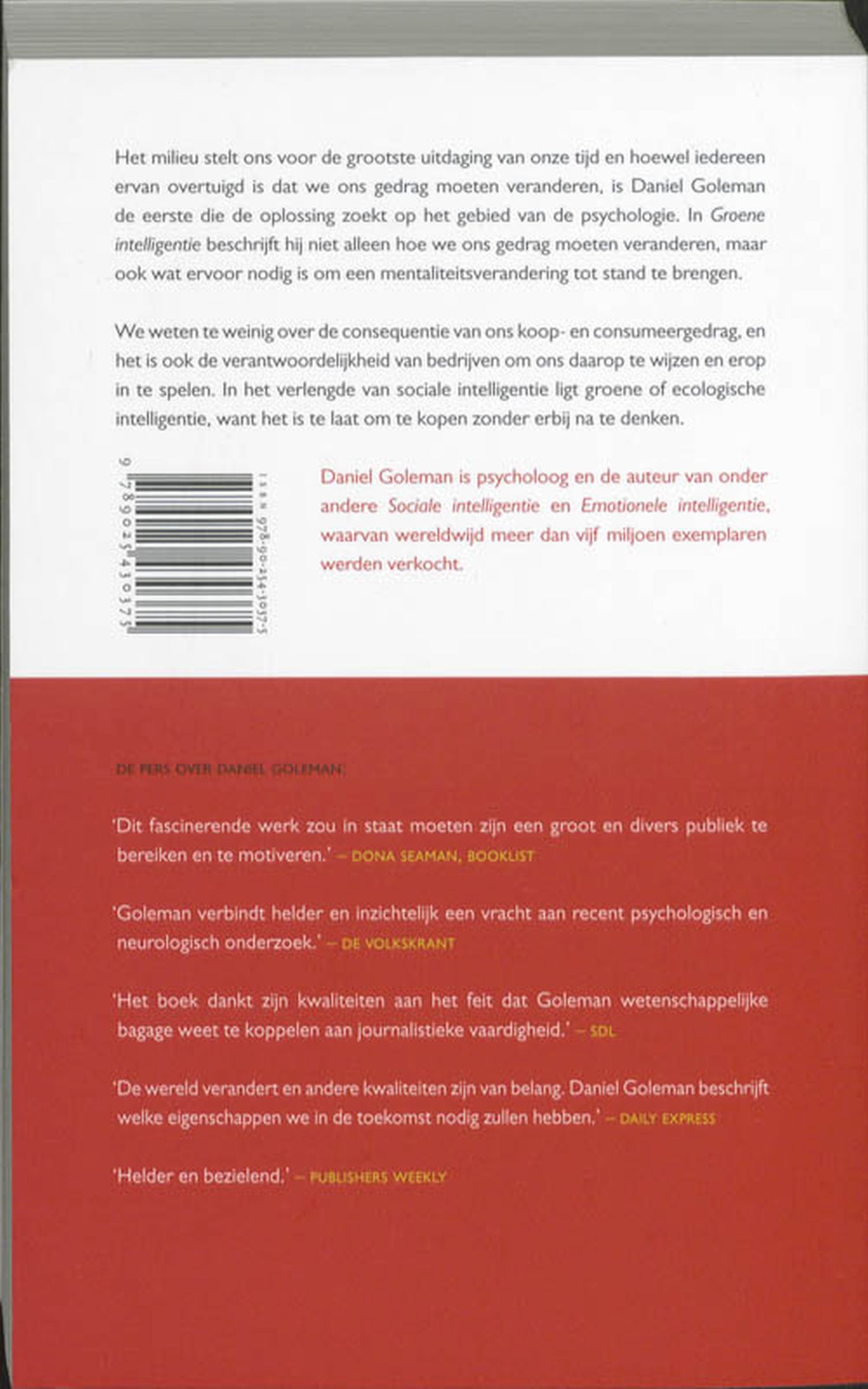 Achterkant van Groene intelligentie