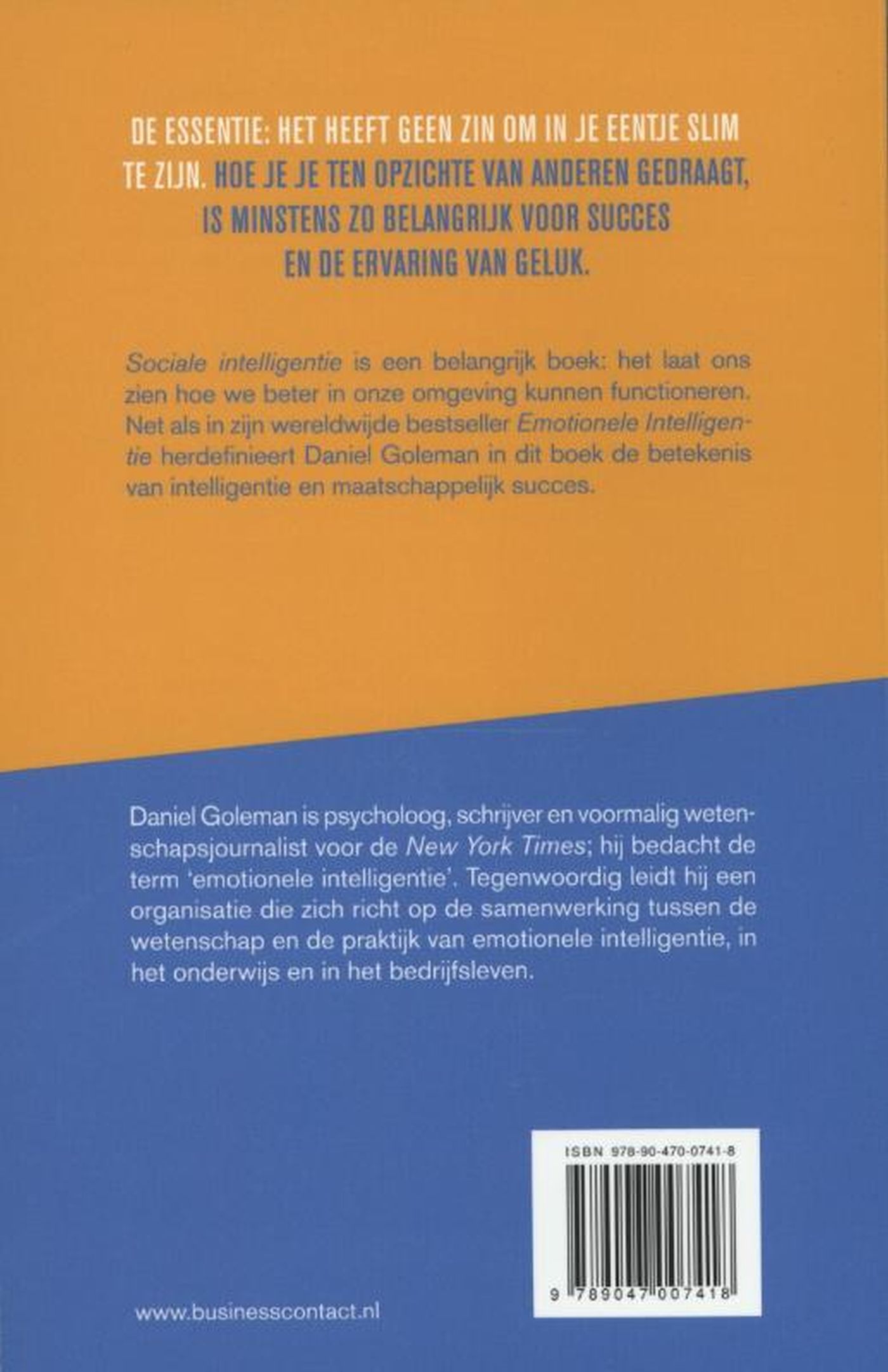 Achterkant van Sociale intelligentie