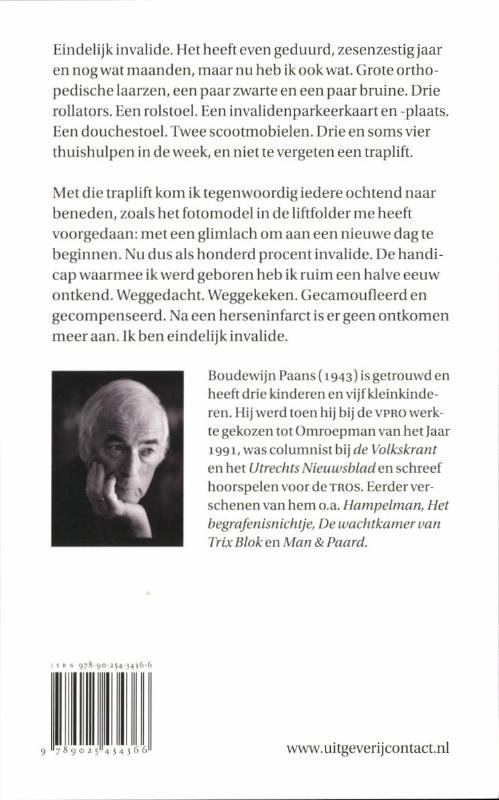 Achterkant van Eindelijk invalide