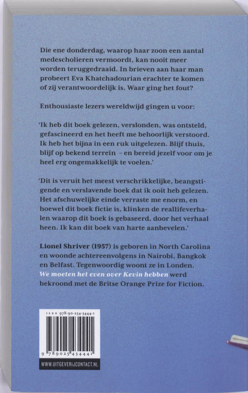 Achterkant van We moeten het even over Kevin hebben