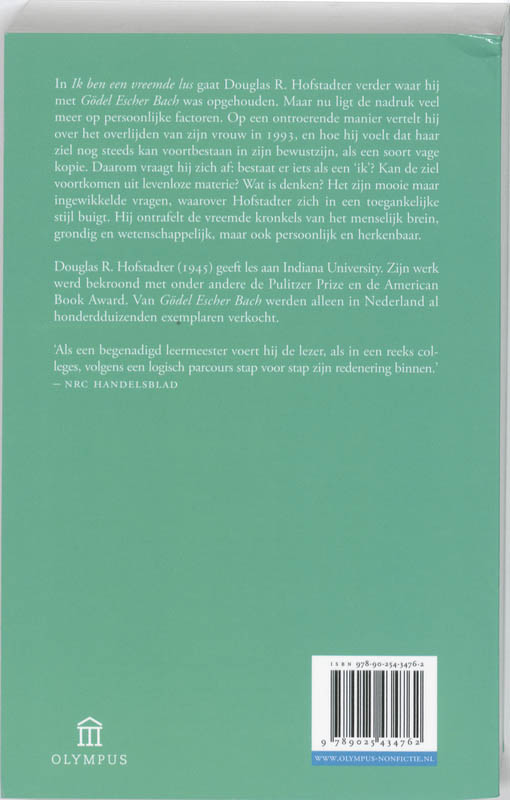 Achterkant van Ik ben een vreemde lus