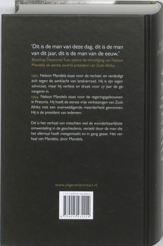 Achterkant van De lange weg naar de vrijheid