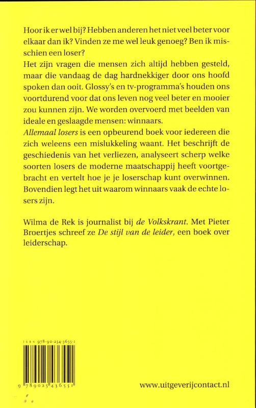 Achterkant van Allemaal losers