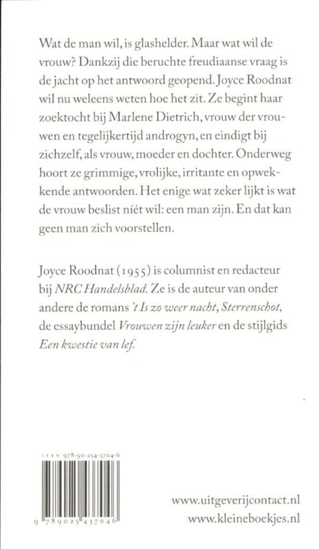 Achterkant van Wat wil de vrouw?