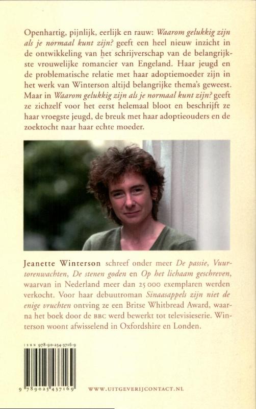 Achterkant van Waarom gelukkig zijn als je ook normaal kunt zijn?