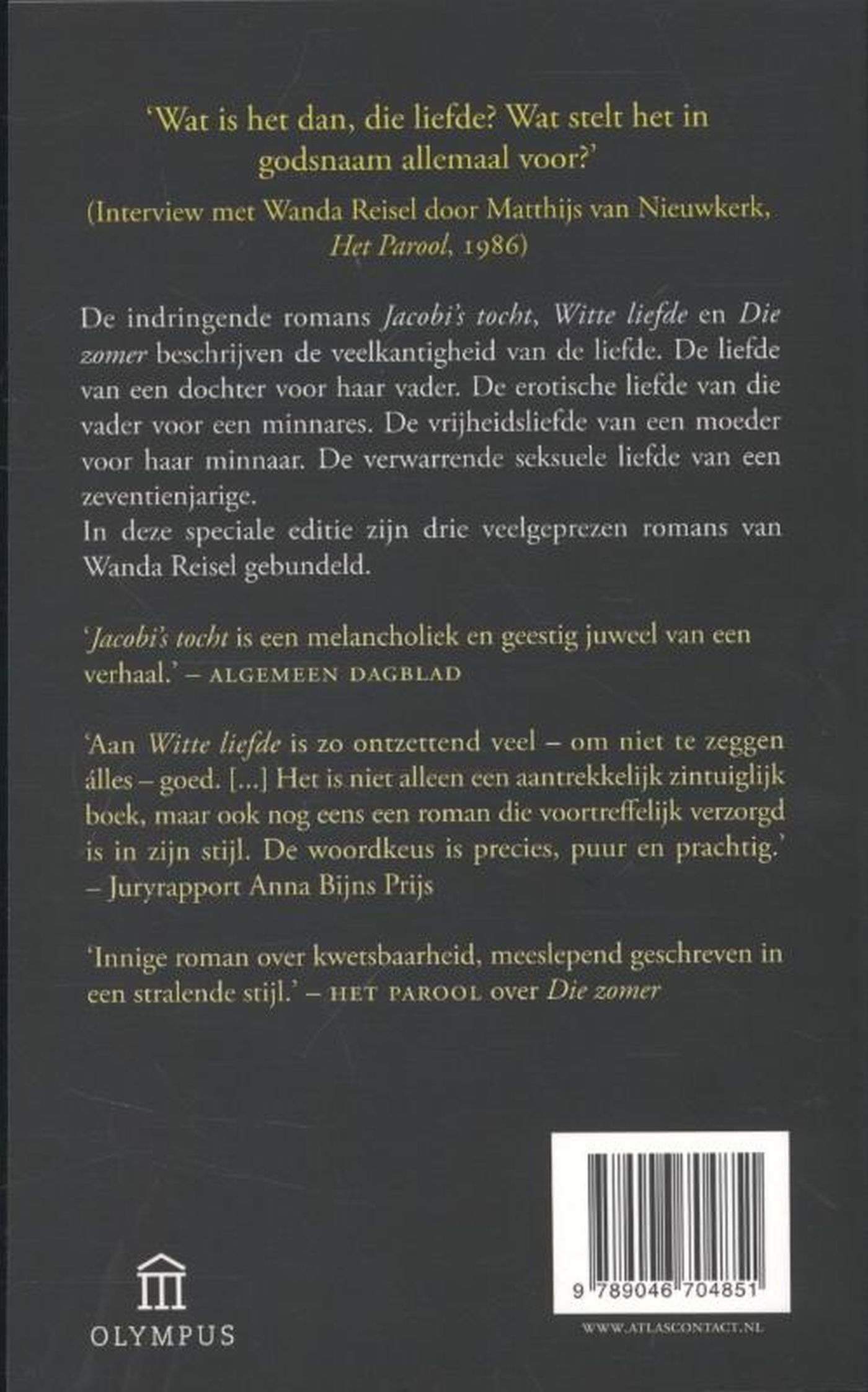 Achterkant van Jacobi's tocht Witte liefde Die zomer