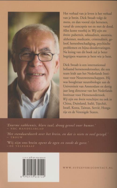 Achterkant van Wij zijn ons brein