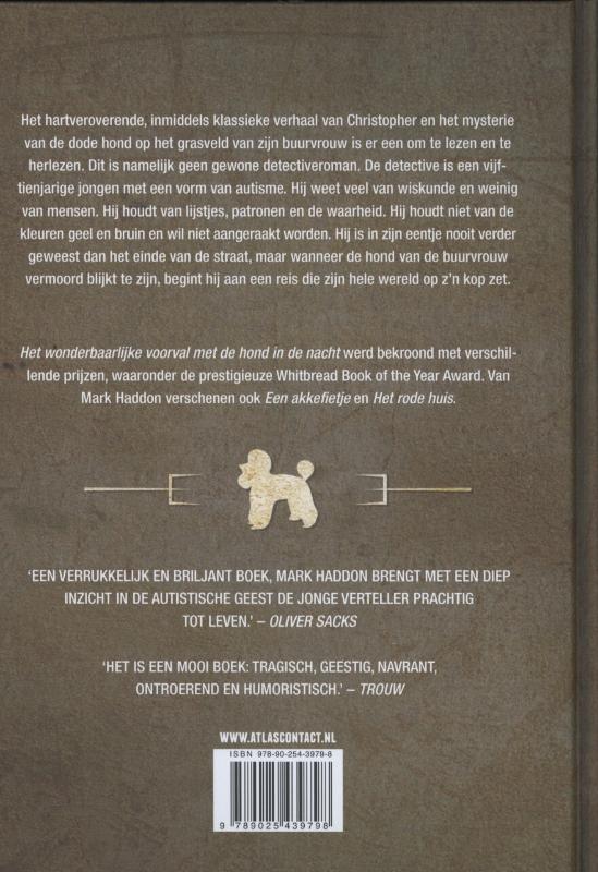 Achterkant van Het wonderbaarlijke voorval met de hond in de nacht