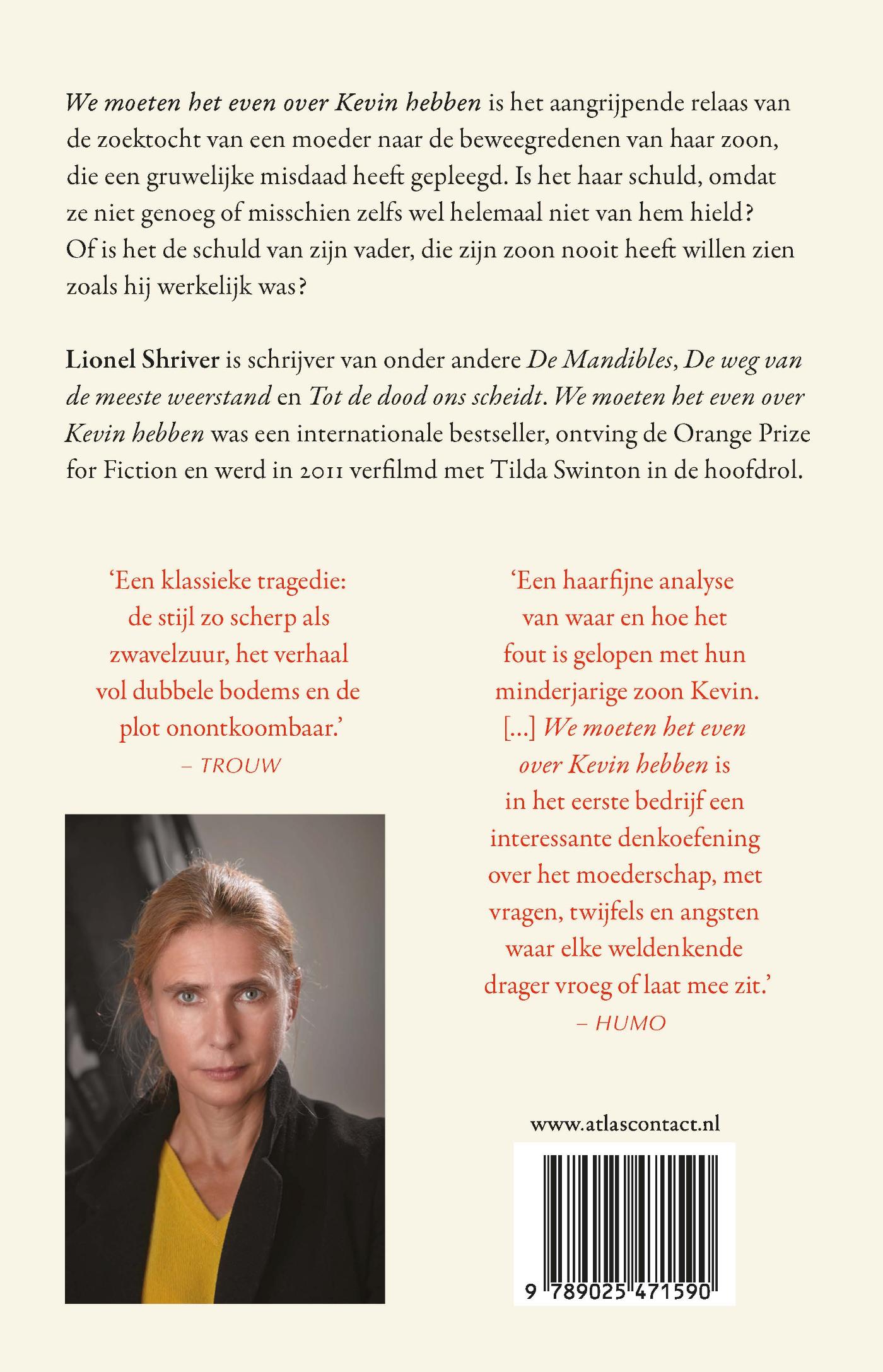 Achterkant van We moeten het even over Kevin hebben