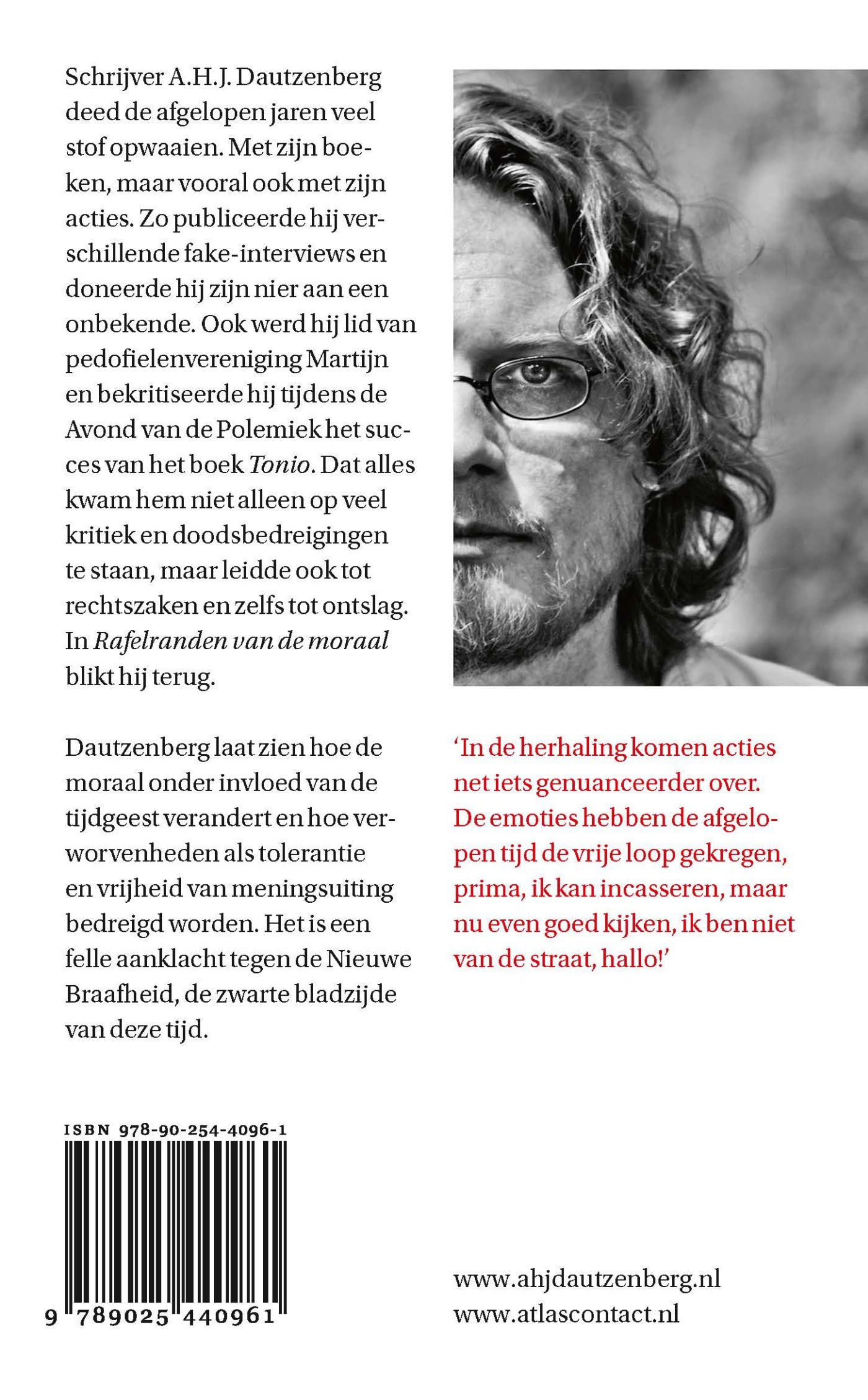 Achterkant van Rafelranden van de moraal