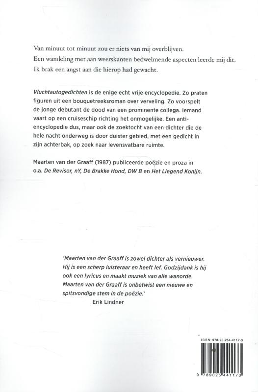 Achterkant van Vluchtautogedichten