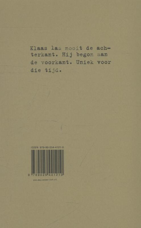 Achterkant van Klaas