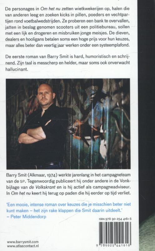 Achterkant van Om het nu