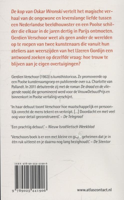 Achterkant van De kop van Oskar Wronski