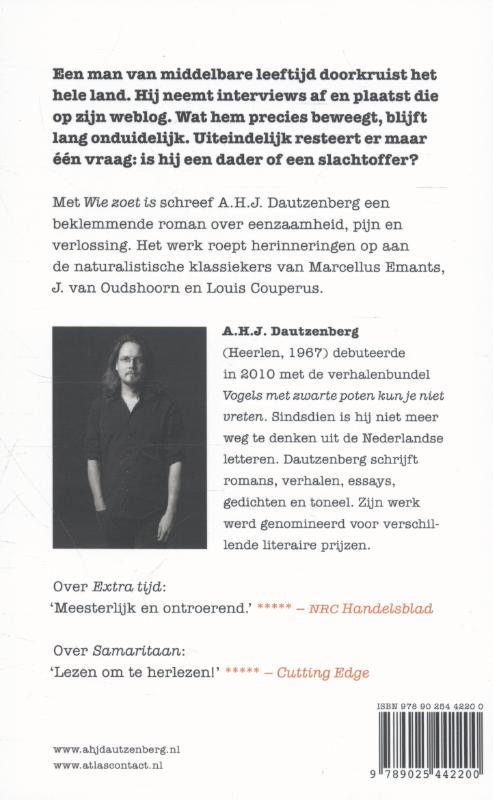 Achterkant van Wie zoet is