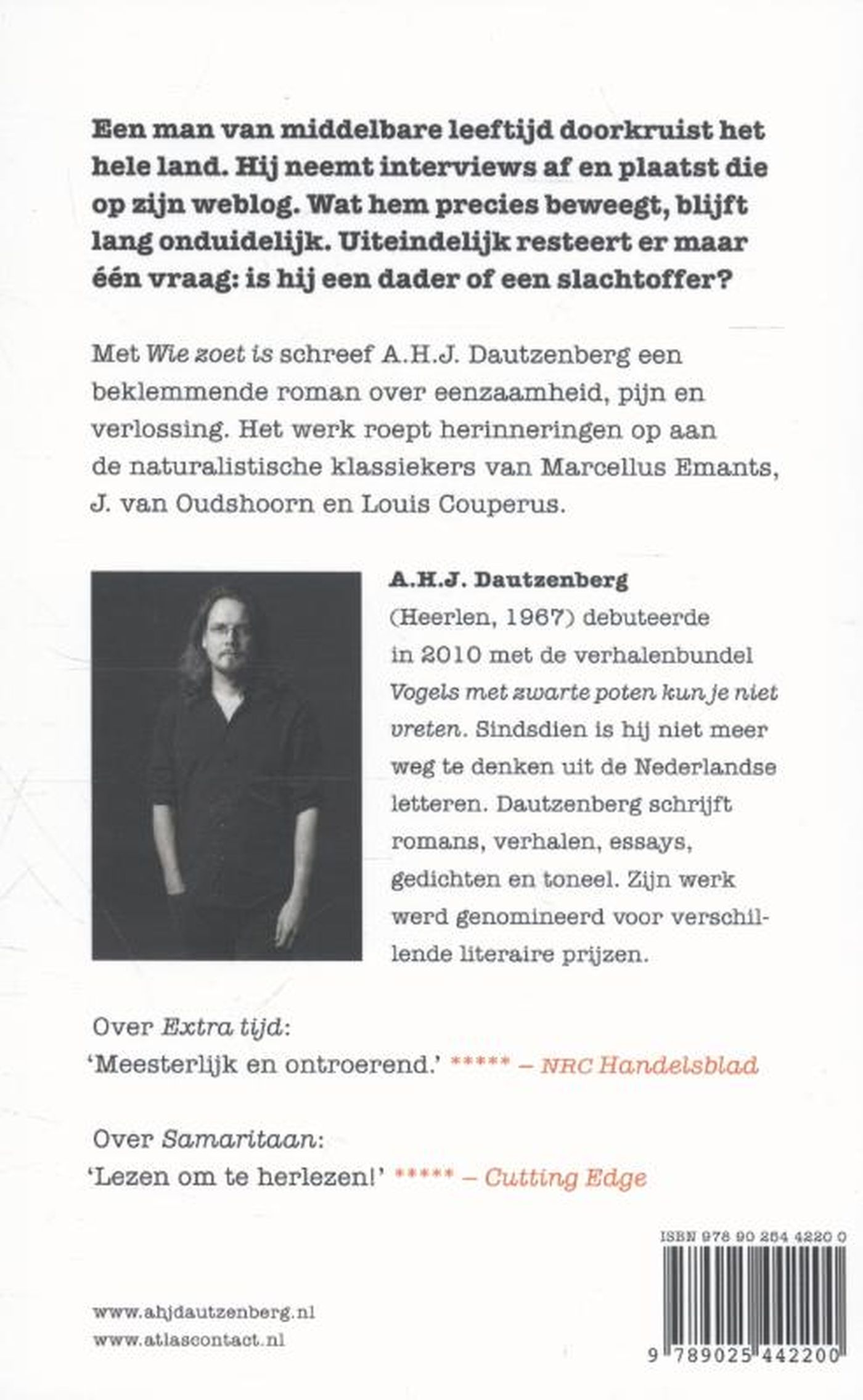 Achterkant van Wie zoet is