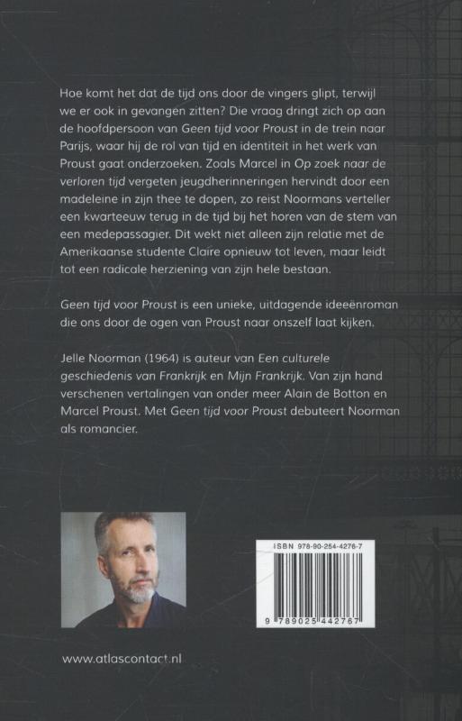 Achterkant van Geen tijd voor Proust