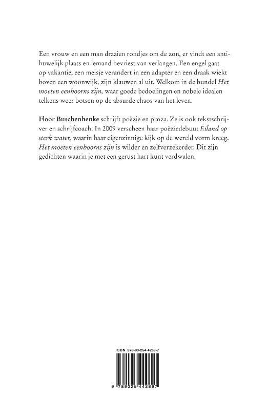 Achterkant van Het moeten eenhoorns zijn