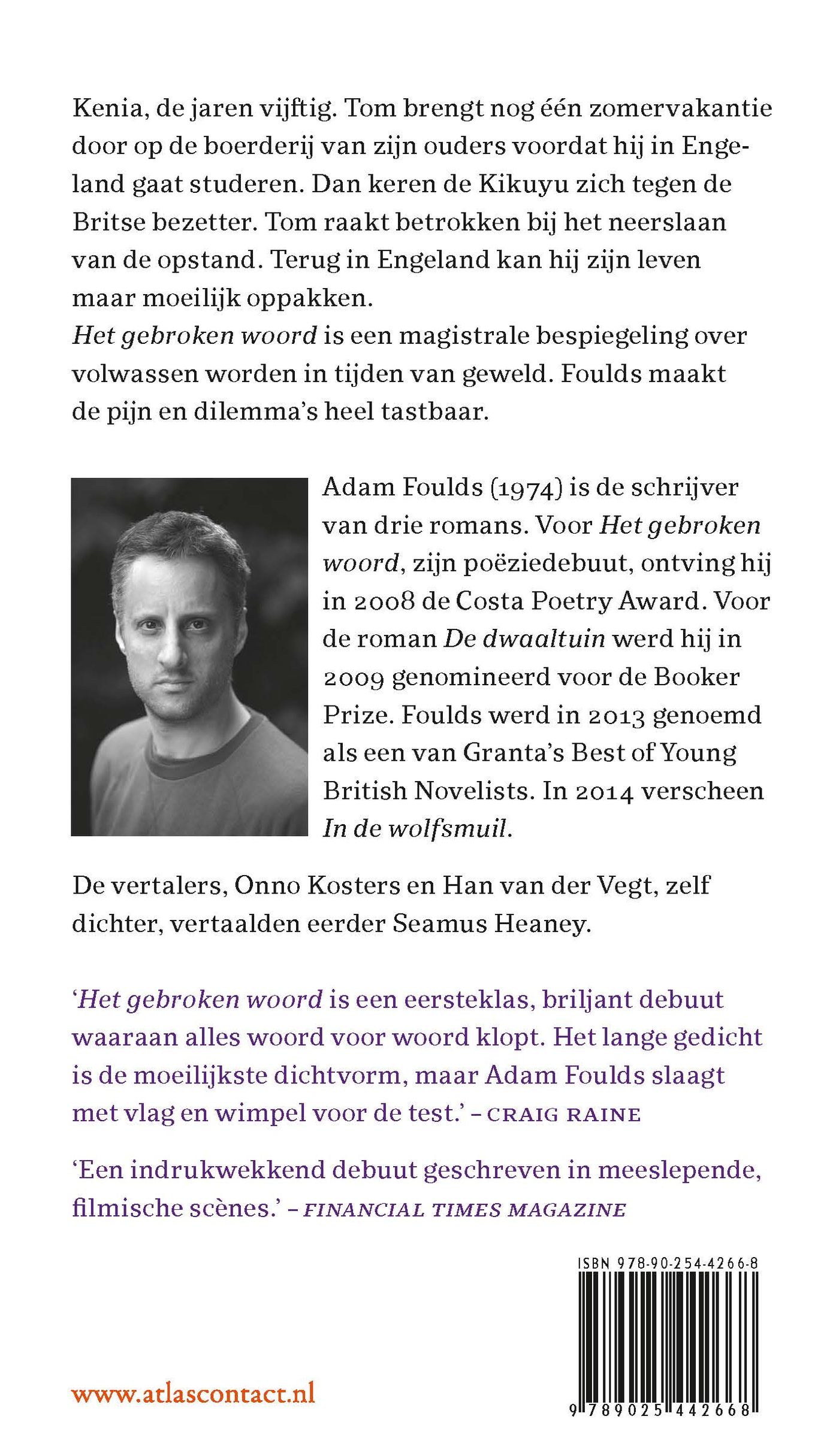 Achterkant van Het gebroken woord