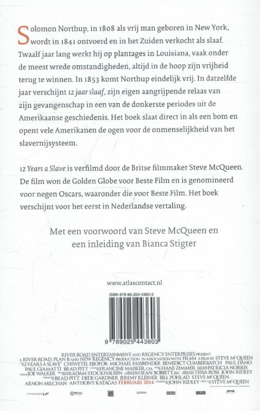 Achterkant van 12 Jaar slaaf
