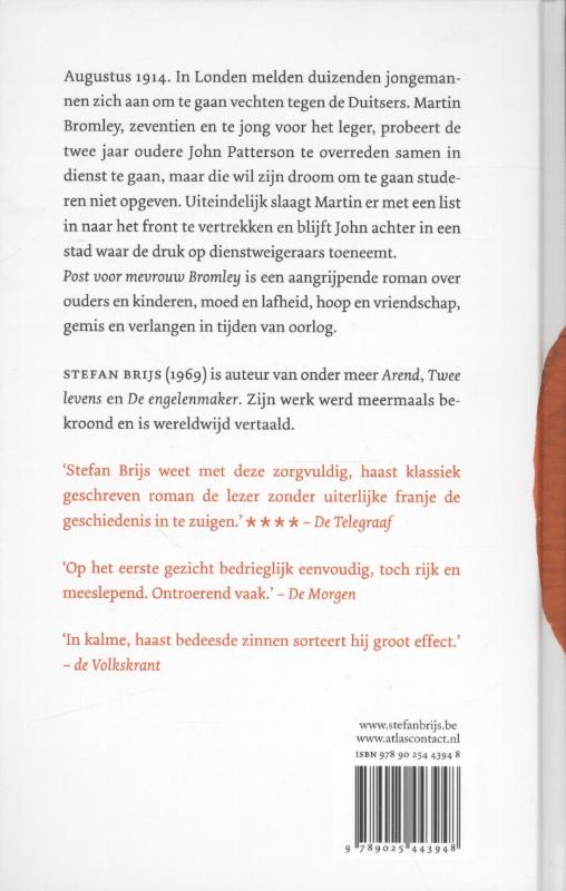 Achterkant van Post voor mevrouw Bromley
