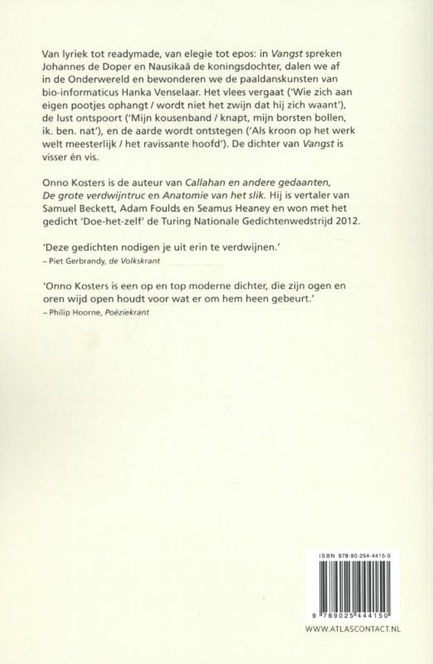 Achterkant van Vangst